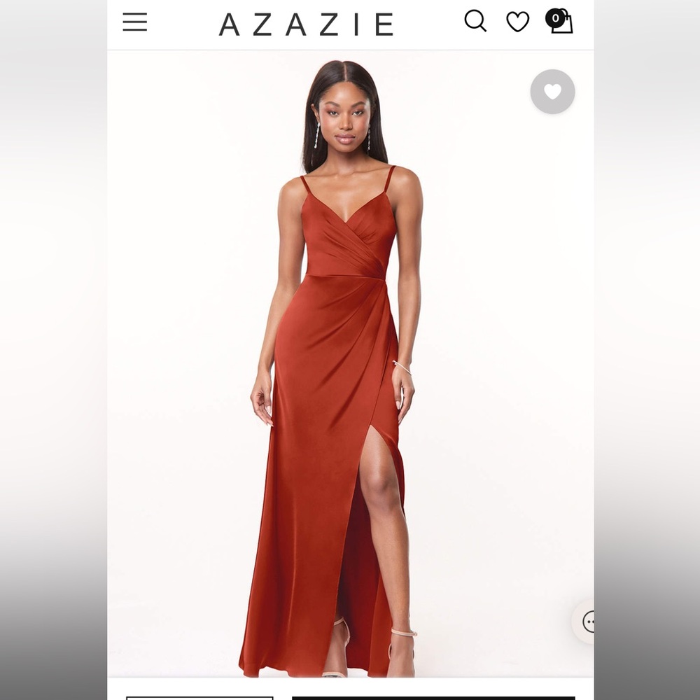 Azazie Maci dress in rust size 4